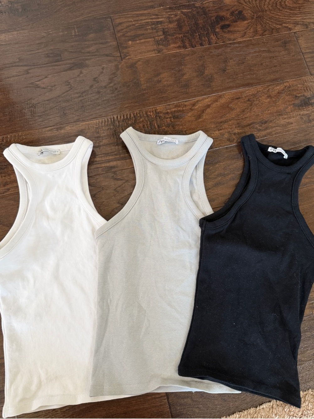 Classic Ribbed Tank Top - White, Light Gray, Black